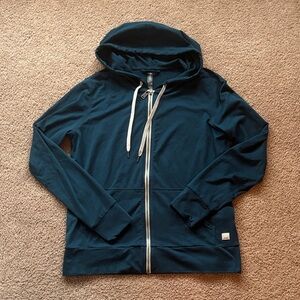 Vuori Deep Blue Zip-Up Hoodie